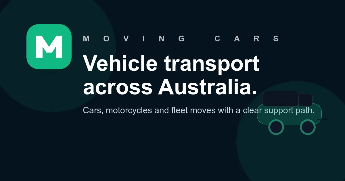 Moveroo vehicle transport planning visual with route grid and car transport details.